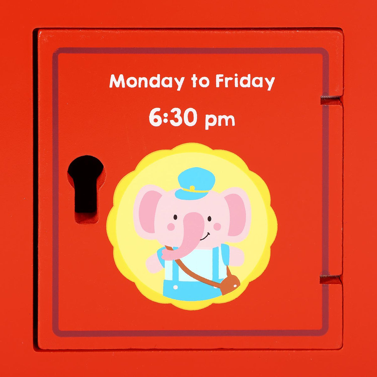SOKA Wooden Elephant Post Box with Five Wooden Letters – Children's Pretend Play Toy