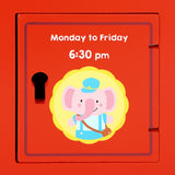 SOKA Wooden Elephant Post Box with Five Wooden Letters – Children's Pretend Play Toy