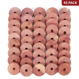 Vinsani 45 Pack Natural Cedar Rings – Wardrobe Freshener for Clothes & Drawers