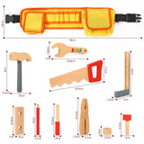SOKA My Tool Belt Wooden Role Play Set with Hammer, Spanner & Saw – Adjustable Children's Toy Tools