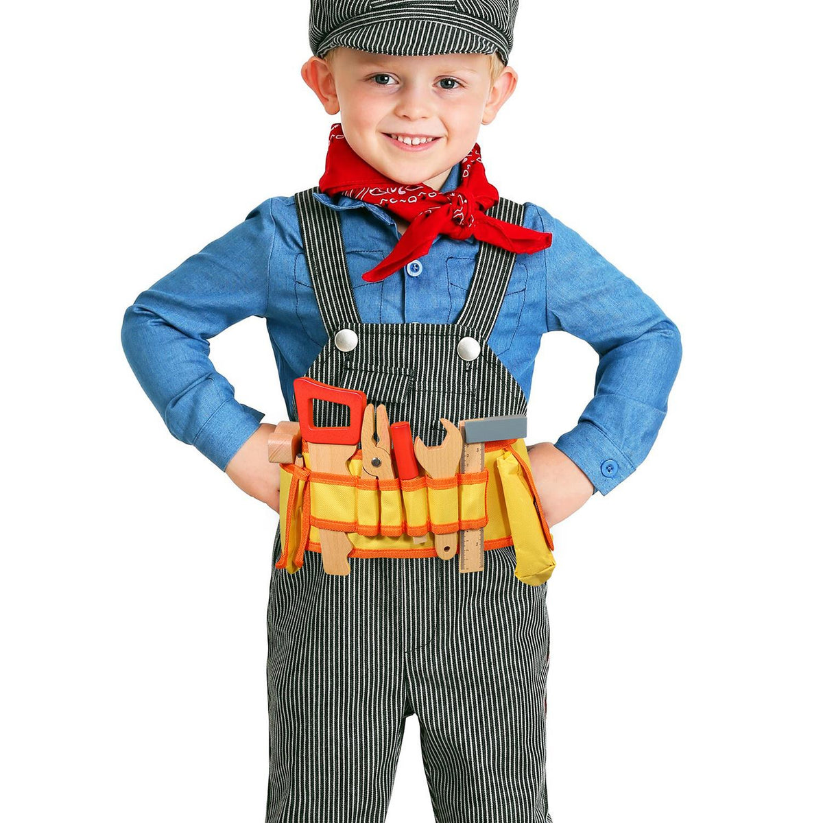 SOKA My Tool Belt Wooden Role Play Set with Hammer, Spanner & Saw – Adjustable Children's Toy Tools