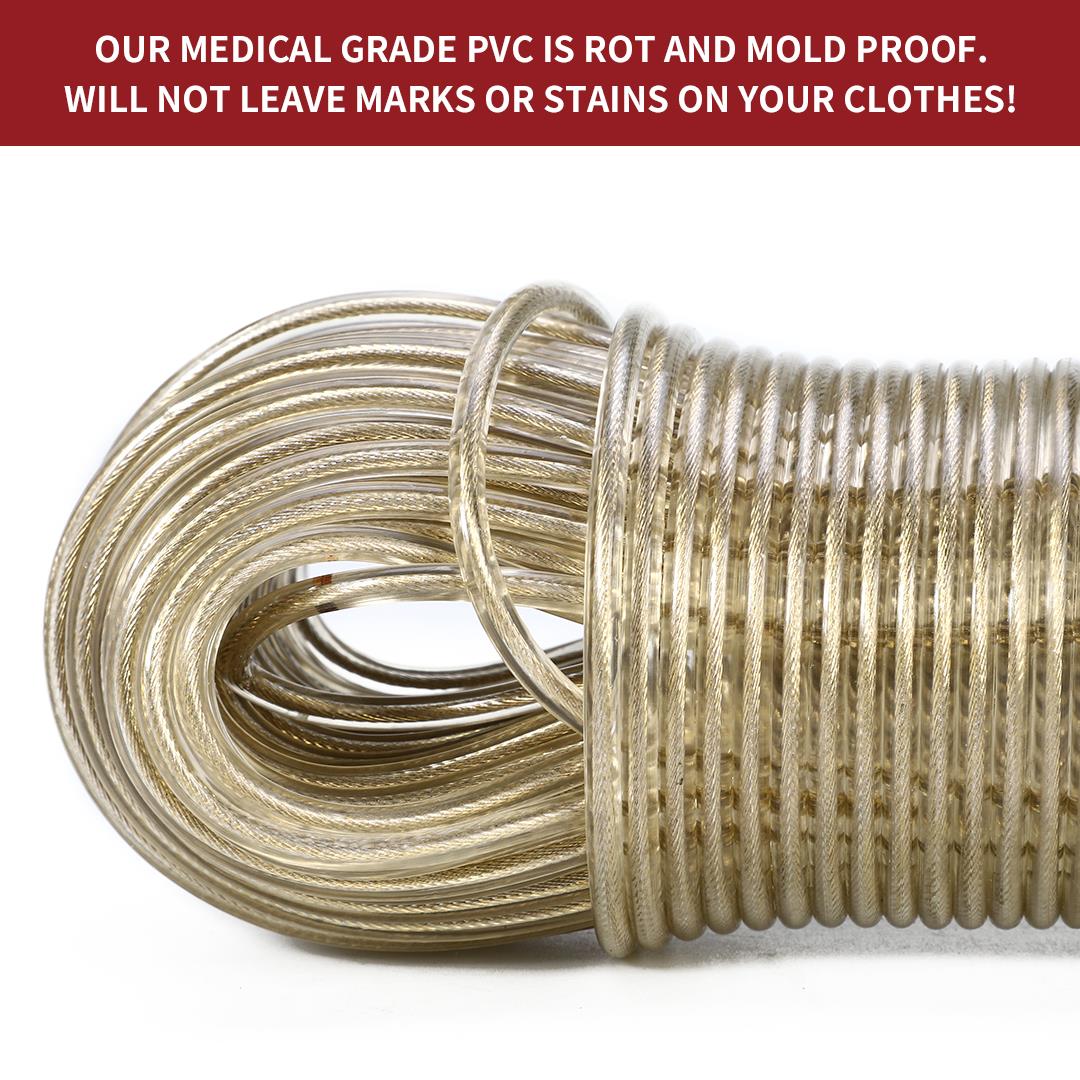 Washing Line Rope 50m – Strong Outdoor Clothes Line for Laundry Drying in Gardens & Balconies