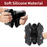 Vinsani 2 Pack Silicone Ice Cube Trays with Removable Lids – Easy-Release Round & Square Ice Moulds, Black