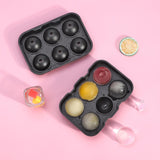 Vinsani 2 Pack Silicone Ice Cube Trays with Removable Lids – Easy-Release Round & Square Ice Moulds, Black
