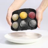 Vinsani 2 Pack Silicone Ice Cube Trays with Removable Lids – Easy-Release Round & Square Ice Moulds, Black