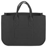 Vinsani Black Storage Baskets, 2 Pack – Foldable Felt Organisers for Clothes, Toys and Blankets