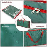 Vinsani Christmas Gift Wrap Fabric Storage Bag with Zip Closure and Handles – Wrapping Paper Organiser