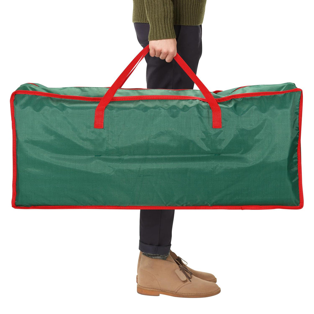 Vinsani Christmas Gift Wrap Fabric Storage Bag with Zip Closure and Handles – Wrapping Paper Organiser