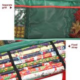 Vinsani Christmas Gift Wrap Fabric Storage Bag with Zip Closure and Handles – Wrapping Paper Organiser