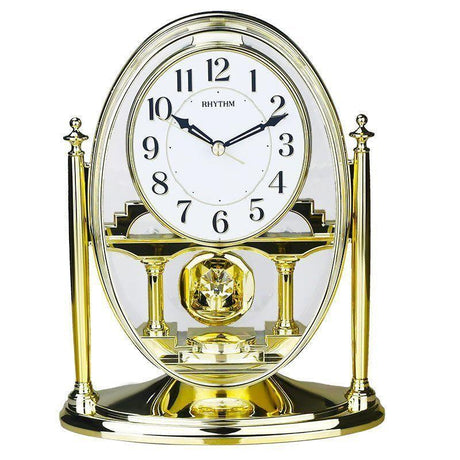 Rhythm gold pendulum mantel clock