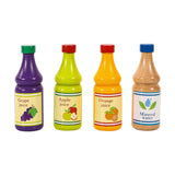 SOKA Wooden Beverage Set, 4 Drink Bottles – Pretend Play Kitchen Toy for Kids Aged 2+