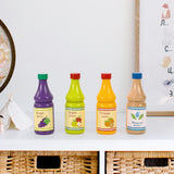 SOKA Wooden Beverage Set, 4 Drink Bottles – Pretend Play Kitchen Toy for Kids Aged 2+