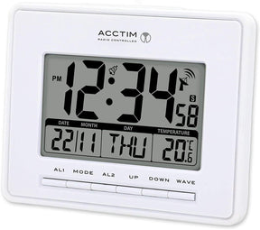 Radio-controlled LCD alarm clock