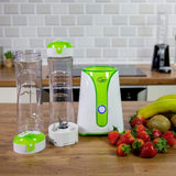 Quest Slimline Personal Blender with BPA-Free Bottle – Smoothies, Shakes & Travel Cup, Green & White