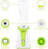 Quest Slimline Personal Blender with BPA-Free Bottle – Smoothies, Shakes & Travel Cup, Green & White