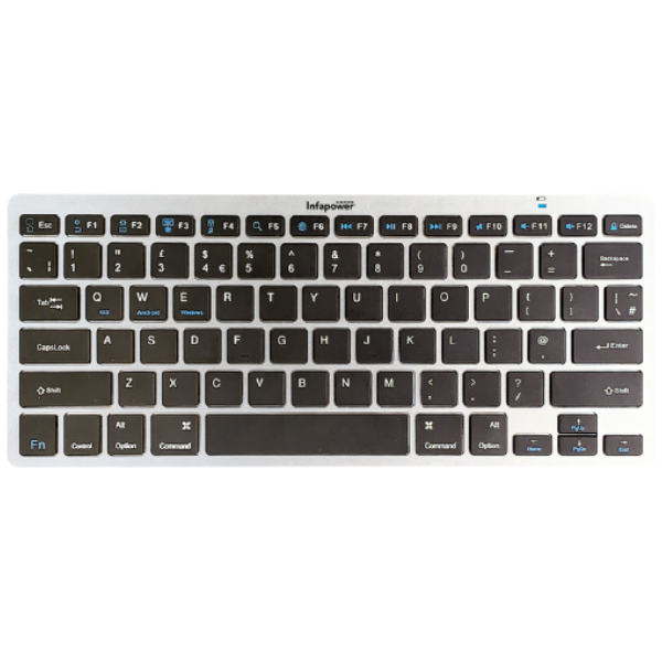 Infapower X207 Compact Bluetooth Keyboard – Wireless, Portable for Tablets, Phones & Computers