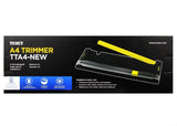Texet A4 Paper Trimmer, 377 x 125mm – 6 Sheet Straight Cut Cutter with Quick Blade Replacement