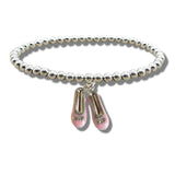 Aye Do Gifts Girls Ballet Shoes Beaded Bracelet – Cute Ballet Charm Bracelet Gift