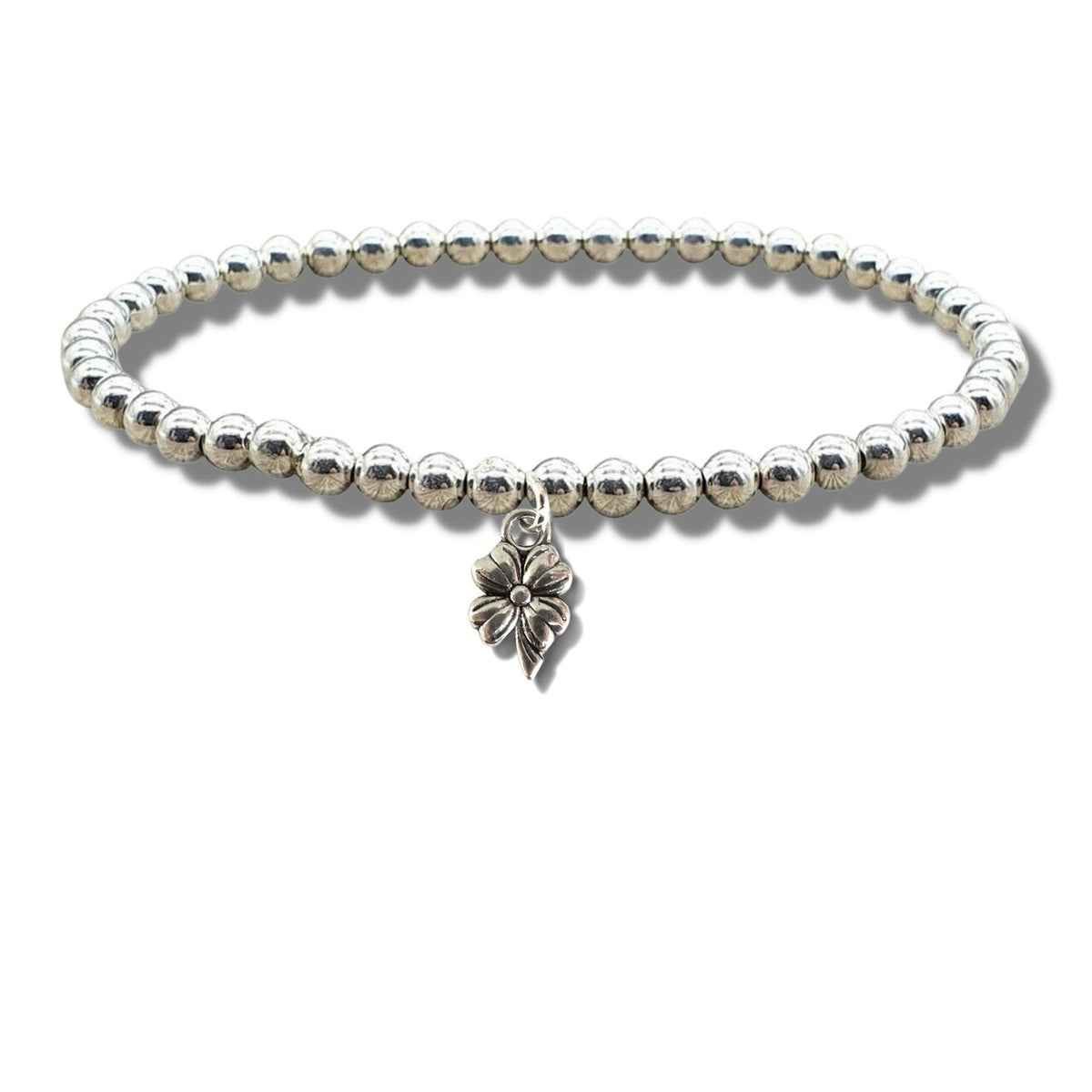 Aye Do Gifts Flower Silver Beaded Bracelet – Pretty Floral Jewellery Gift