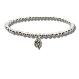 Aye Do Gifts Flower Silver Beaded Bracelet – Pretty Floral Jewellery Gift