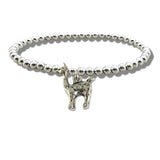 Aye Do Gifts Llama Silver Beaded Bracelet – Cute Llama Charm Bracelet Gift
