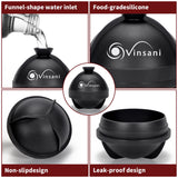 VINSANI 2-Pack Large Ice Ball Sphere Moulds – 6cm Slow-Melting Ice for Whisky & Cocktails