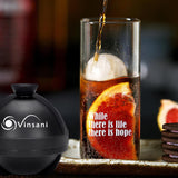 VINSANI 2-Pack Large Ice Ball Sphere Moulds – 6cm Slow-Melting Ice for Whisky & Cocktails