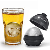 VINSANI 2-Pack Large Ice Ball Sphere Moulds – 6cm Slow-Melting Ice for Whisky & Cocktails