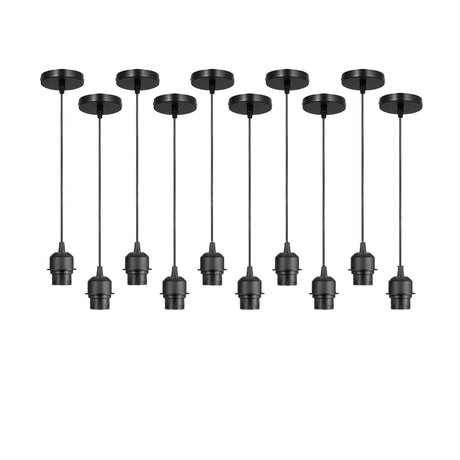 Industrial black pendant light kits