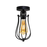 Vintage Industrial Balloon Shaped Wire Cage Ceiling Light with Metal Ceiling Rose & E27 Holder – Max 60W