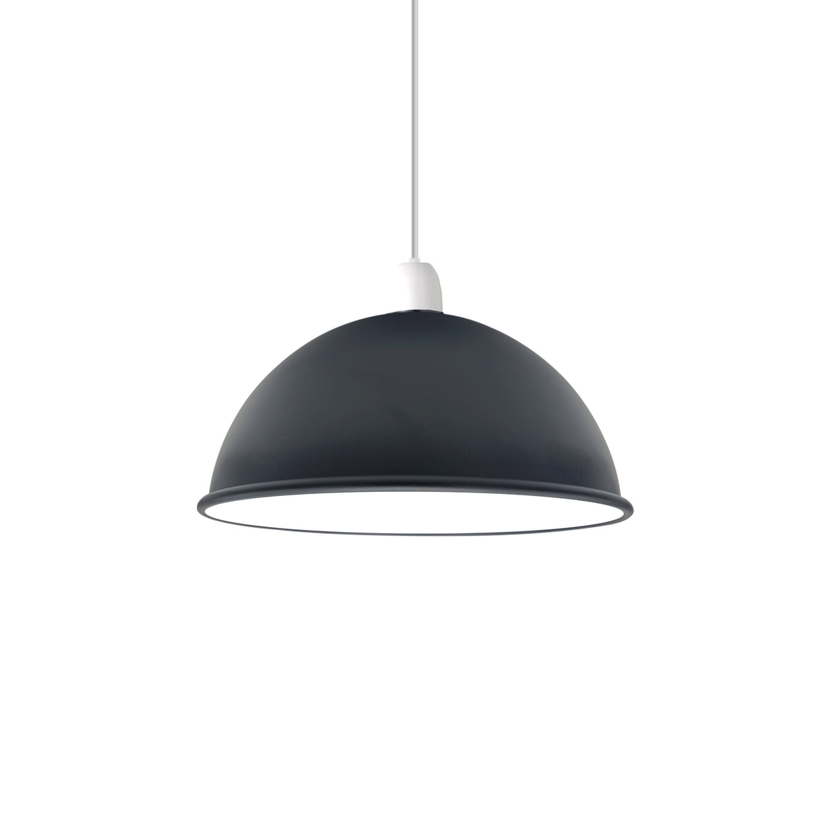Black & White Dome Easy Fit Pendant Shade