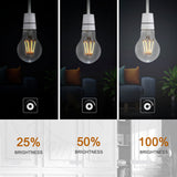 2 Pack A60 B22 Bayonet LED Filament Bulbs, 4W 450 Lumens – Dimmable Retro Glass Bulbs, Cool White 6000K