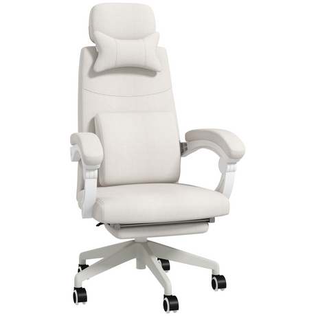 Dark grey reclining fabric office chair