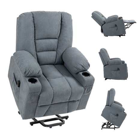 Light grey riser recliner lift chair