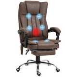 Brown heated massage recliner chair