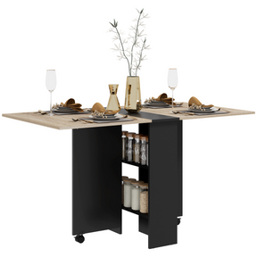 Mobile drop leaf dining table