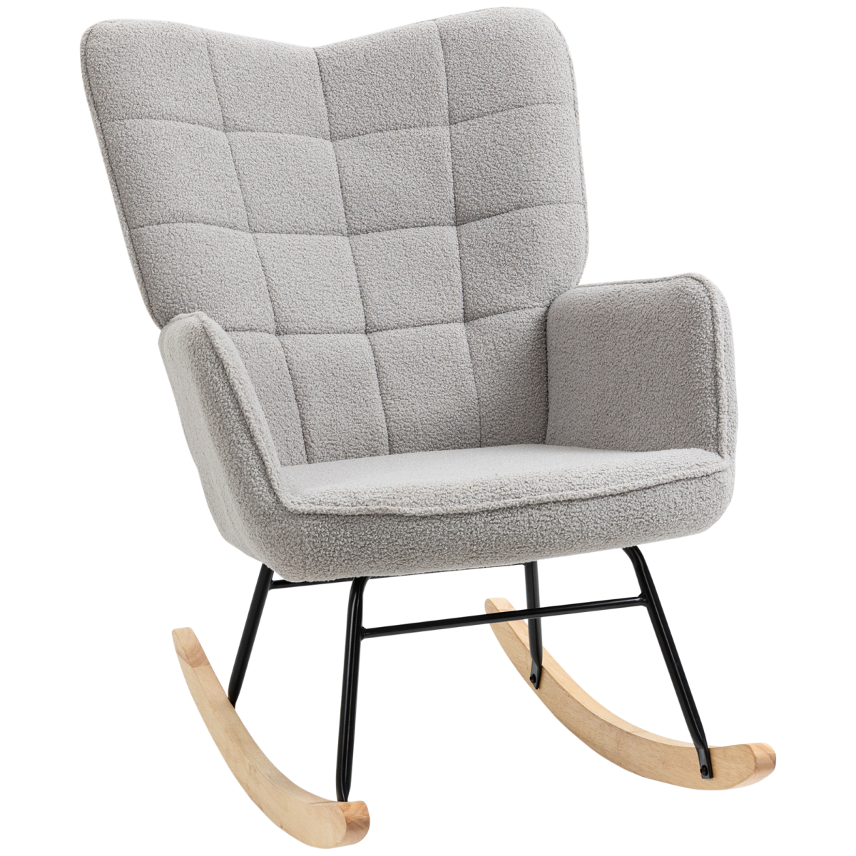 Wingback nursing rocking chair