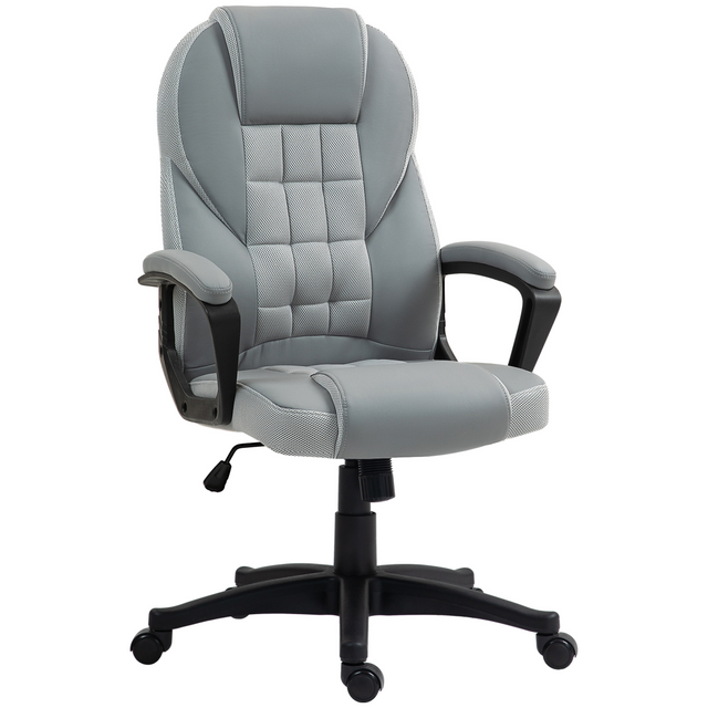 Black high back executive PU leather office chair