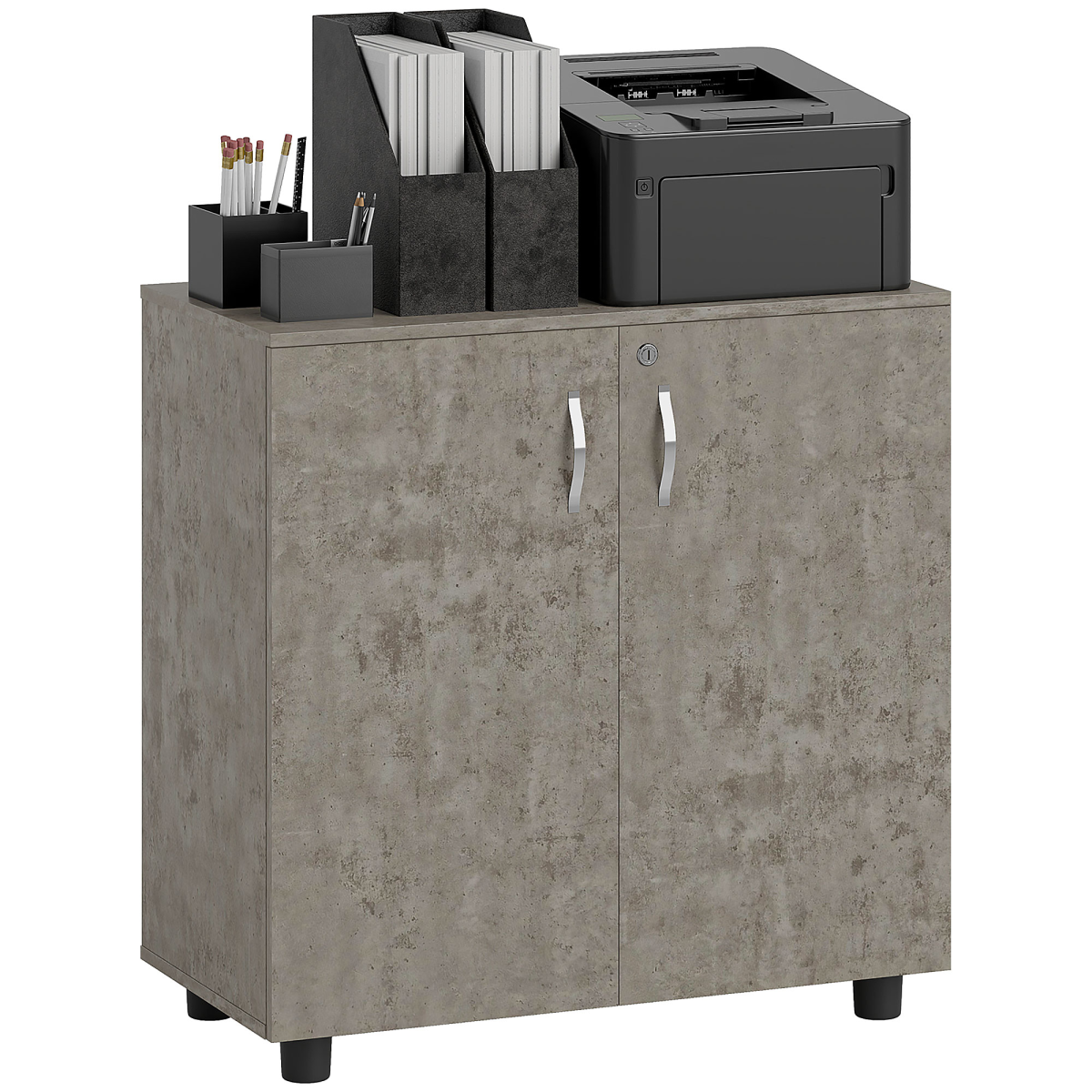 2-tier locking filing cabinet