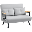 HOMCOM loveseat sofa bed in reclining sofa mode