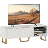 Black marble pattern TV stand