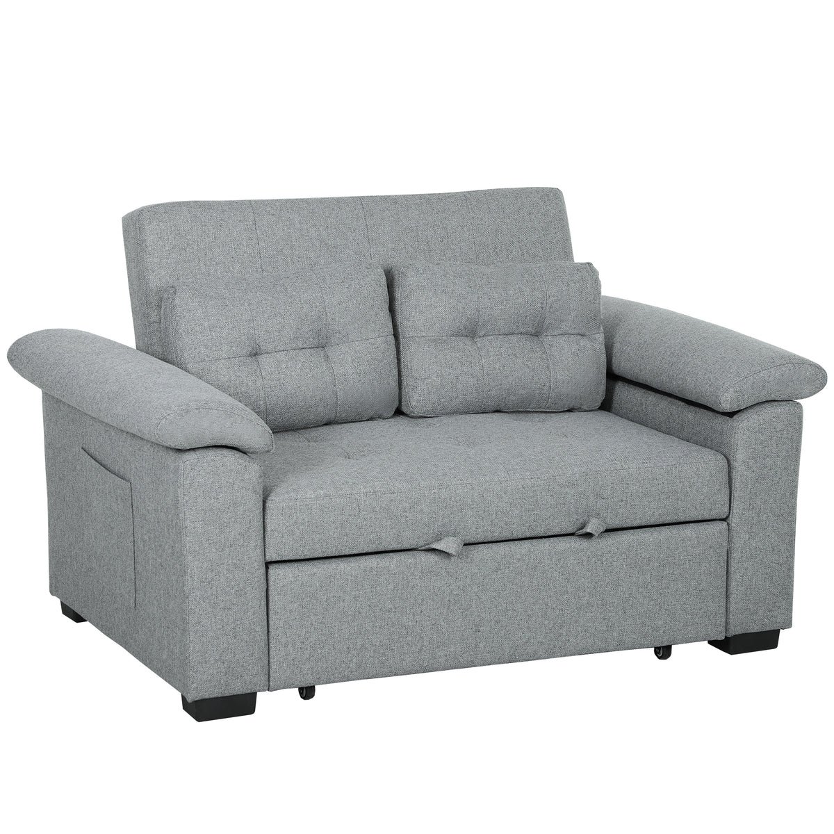 HOMCOM sofa bed reclining position view