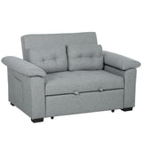 HOMCOM sofa bed reclining position view