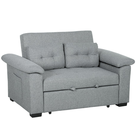 HOMCOM sofa bed reclining position view
