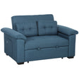 HOMCOM sofa bed converted into a bed position