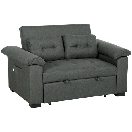 Blue click-clack 2-seater sofa bed