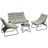 Outsunny garden sofa set arranged on a patio