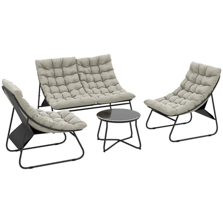 Outsunny garden sofa set arranged on a patio