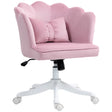 Pink armless velvet desk chair