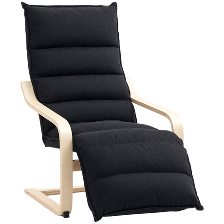 Birch wood velvet lounge chair